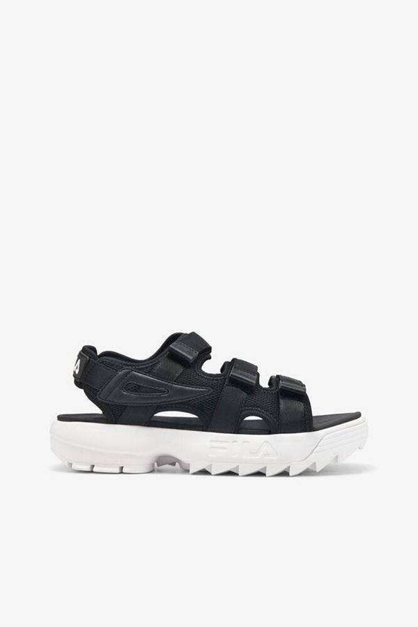 Sandalias Fila Mujer Negras / Negras / Blancas - Disruptor - España 064175HZO